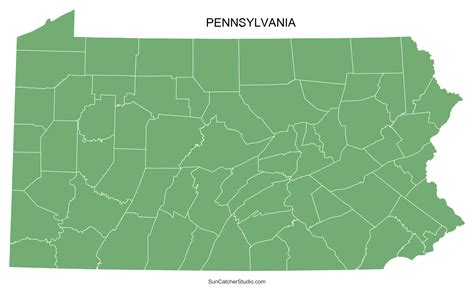 Pennsylvania County Map Printable State Map With County Lines Diy
