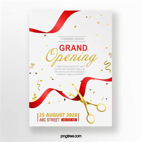 Grand Opening Celebration Invitation Template Download On Pngtree