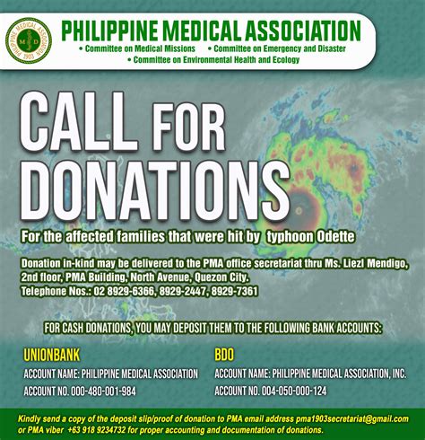 call for donations for the affected families that were hit by typhoon odette philippine