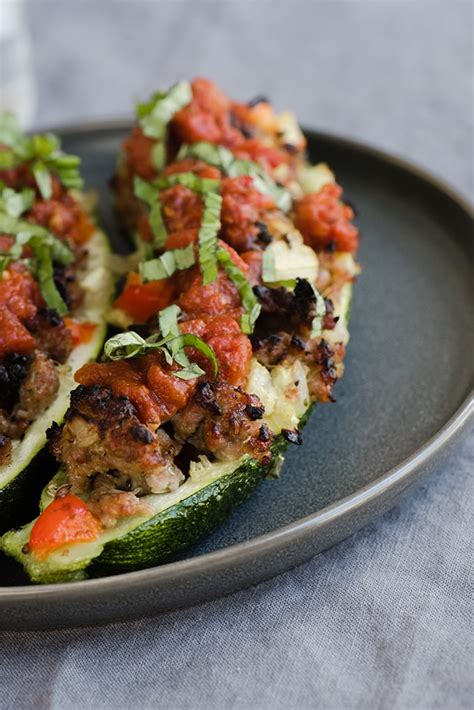 Add to a large skillet and turn to medium high. Italian Sausage Zucchini Boats | Our Salty Kitchen