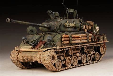 M4a3e8 Sherman “easy Eight” Fury 135 Scale Models Military