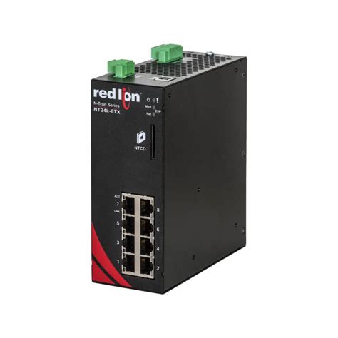 Red Lion N Tron Nt24k 8tx Gigabit Managed Ethernet Switch 8 Rj45 Ports