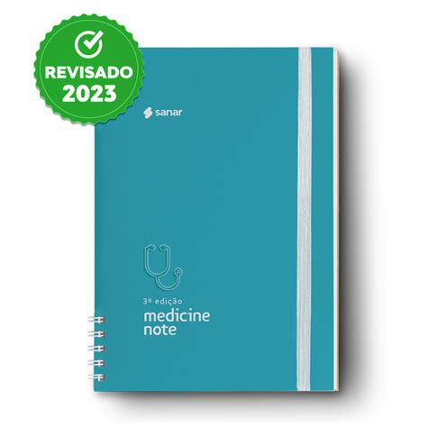 Medicine Note 3ª Edição Caderno De Bolso Medicina Sanar Sanar Saúde