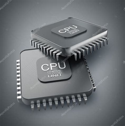 Processor Unit Cpu Concept 3d Render High Resolution — Stock Photo