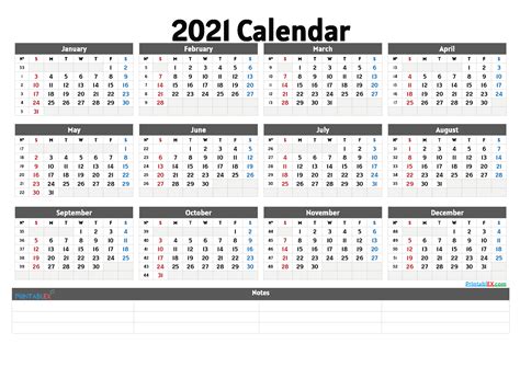 2021 Calendar Year Printable Calendar Printables Free Templates