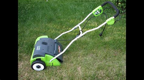 How to dethatch the lawn. Greenworks Electric Lawn Dethatcher - Dethatching Lawn (Review) - YouTube