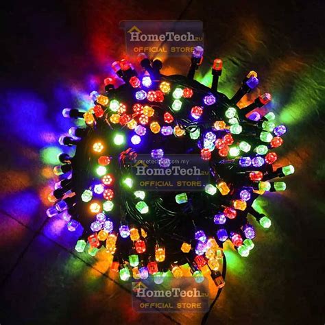 Lampu Raya Lip Lap Liplap 10m 100leds Colourful Hexagon Rgb Led String