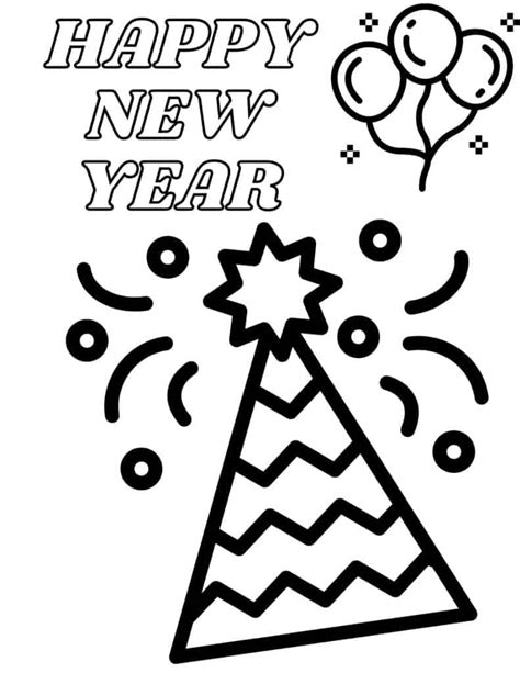 New Years Coloring Pages for Kids - Dresses and Dinosaurs
