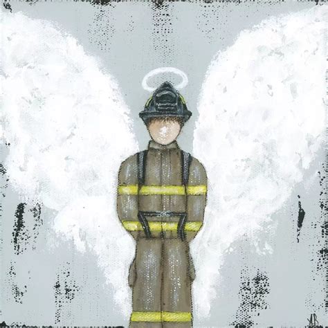 Firefighter Angel Canvas Artwork By Ashley Bradley Icanvas