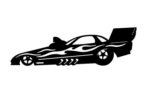 Silhouette Sticker Drag Car Dxf File Free Download Vectors File