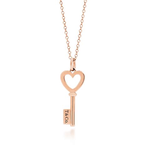 Tiffany Keys Heart Key Pendant In 18k Rose Gold Mini Tiffany And Co