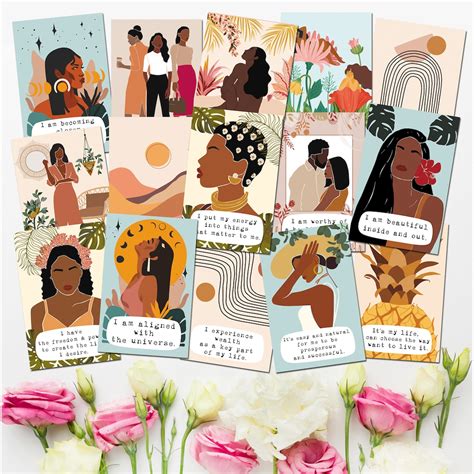 60 African American Women Affirmation Cards Positive Etsy