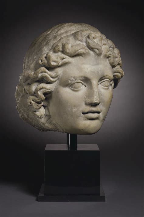 A Monumental Roman Marble Portrait Head Of Alexander The Great Late