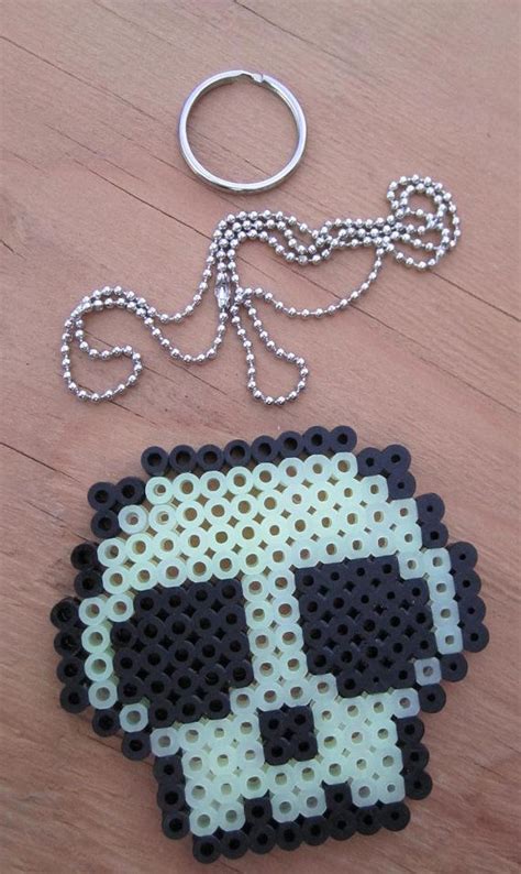 Glow In The Dark And Black Skull Made In Perler By Giacomodesigns 9
