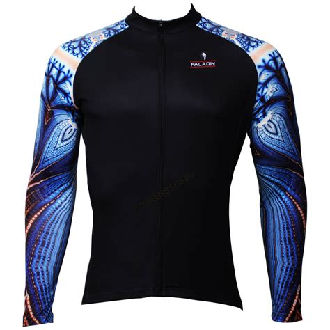 Cool Blue Parrot Sleeves Long Sleeve Cycling Jerseys For Mens Chogory