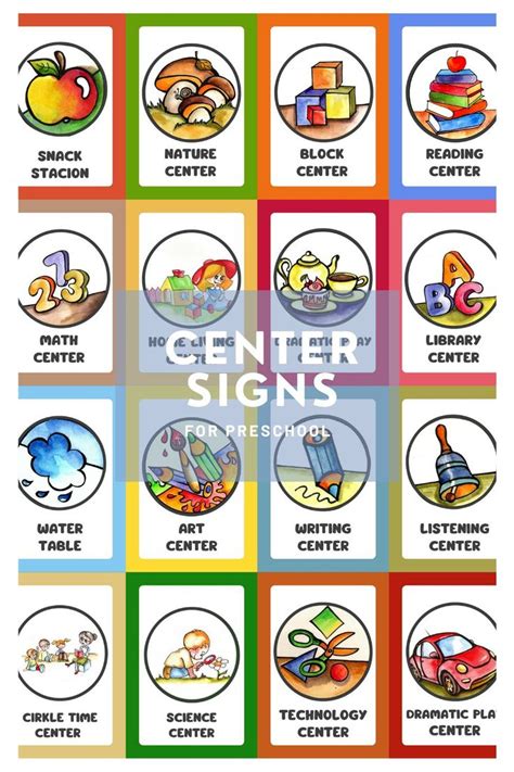 Daycare Center Signs Set Of 15 Printable Classroom Labels Etsy In