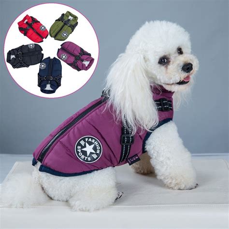 Waterproof Dog Jacket With Harness Warm Coats For Small Dog Dogmegacom