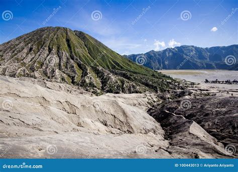 Crater In Bromo Vulcano East Java Indonesia Stock Image Image Of