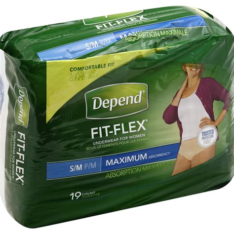 Depend Fit Flex Underwear For Women Maximum Absorbency Sm