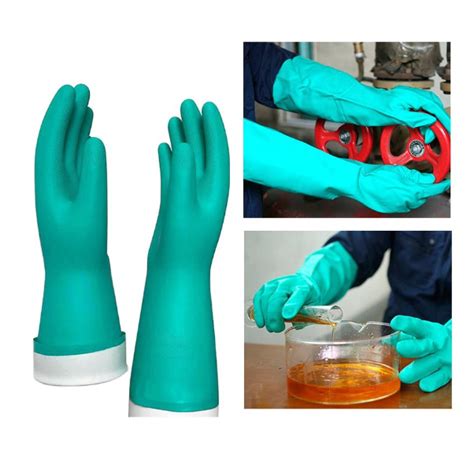 13 Nl15rnf18 18 Rnu22 Reusable Nitrile Lining Green Rubber Glove