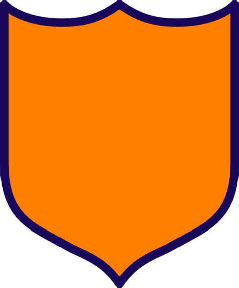 Orange Shield Clip Art At Vector Clip Art Online Royalty