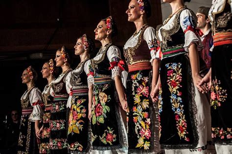 Kolo Serbian National Dance Ensemble Traditional Fashion Traditional