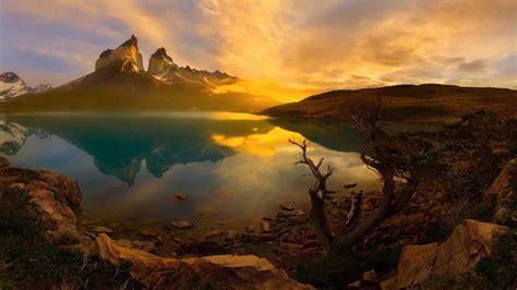 Sunset National Park Torres Del Paine Patagonia 2560x1600 Hd Wallpaper