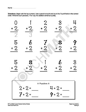 Addition and subtraction worksheets ks1 square. Welcome to TouchMath, Multisensory Teaching, Learning Math ...