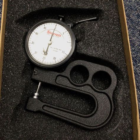 New Starrett Outside Dial Thickness Gage Gauge 0 05” 00005” 2 12