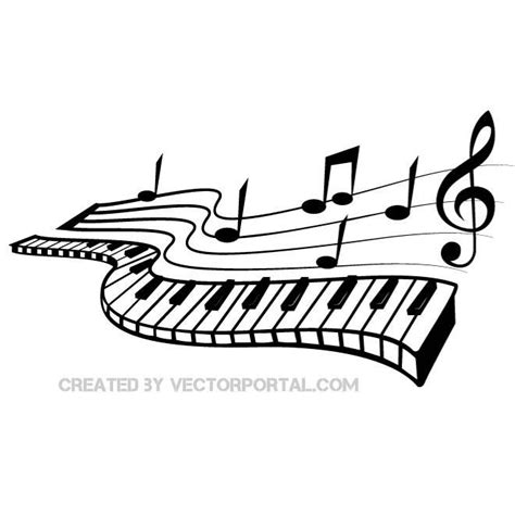 Keyboard And Music Notes Royalty Free Stock Svg Vector