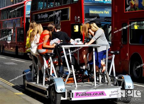 Pedibus Pedal Powered Bus Seen In The City Of London