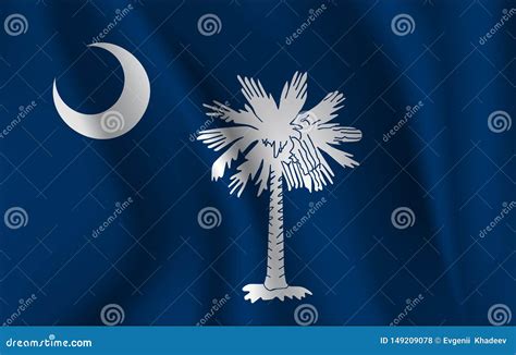 Waving Flag Of South Carolina 10 Eps Stock Illustration Illustration