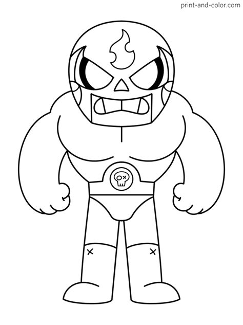 Some shoot great, while others are good at melee. Brawl Stars coloring pages | Print and Color.com | Star ...