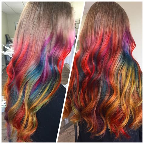 Rainbow Ombré Vivid Haircolor Mermaid Hair My Little Pony Color By