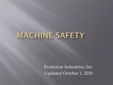 Ppt Machine Safety Powerpoint Presentation Free Download Id2148310