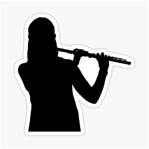 Flute Player Silhouette Sticker For Sale By Bmjohn24 Redbubble
