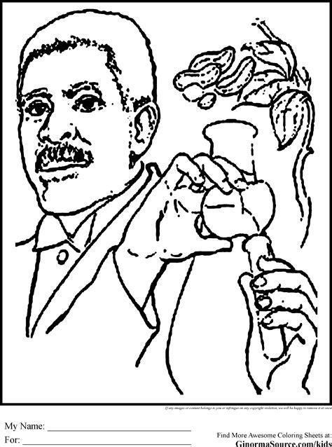 George Washington Carver Coloring Page Clip Art Library