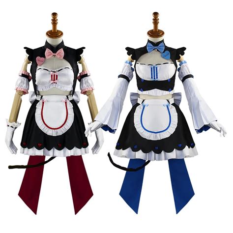 Game Nekopara Vanilla Racing Queen Ver Cosplay Costume Seperate Maid Dress Chocolate And