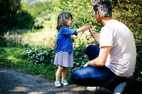 Father And Little Girl Enjoying Nature Walk Stock Image F0209214
