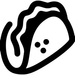 Black taco icon - Free black food icons