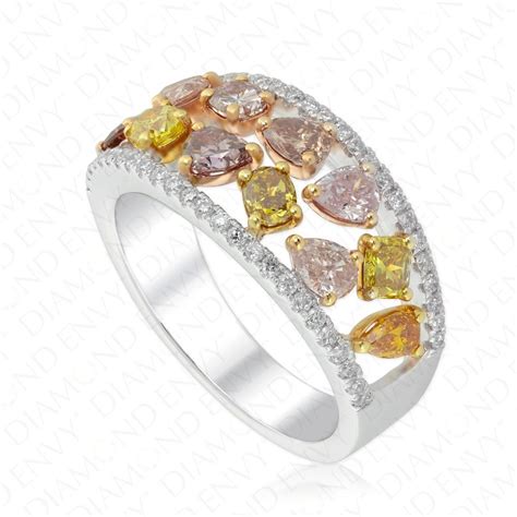Colored Diamond Ringsfancy Multi Colored Diamonds 167ctdiamond Envy