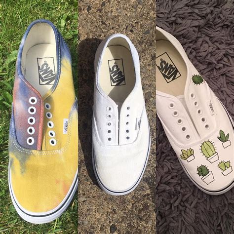 Today I Have Turned These Weird Coloured Vans Into Cactus Vans 🌵