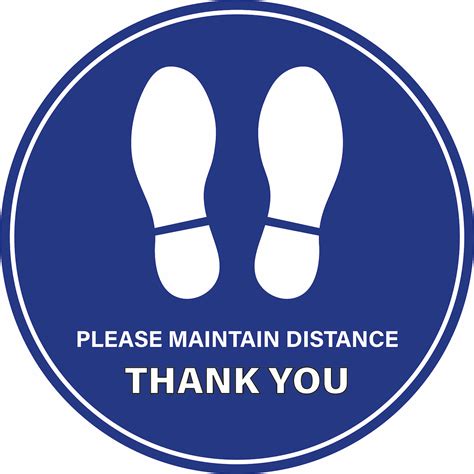 Social Distancing Floor Sticker Circular Maintain Distance V2