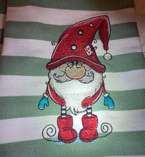 Cute Gnome Embroidery Design