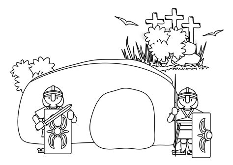 Jesus Tomb Coloring Pages