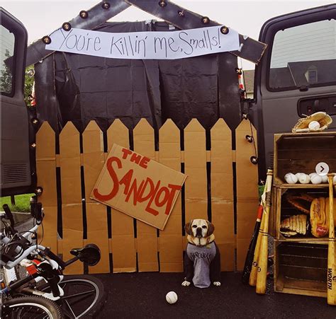 Trunk Decorated With A Theme For The Movie Sandlot It Includes A Picket Fence A Sign And