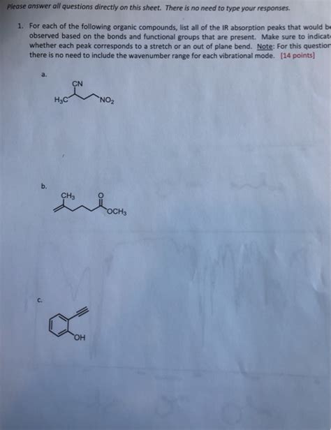 Solved Match Each Of The Following Ir Spectra To Its