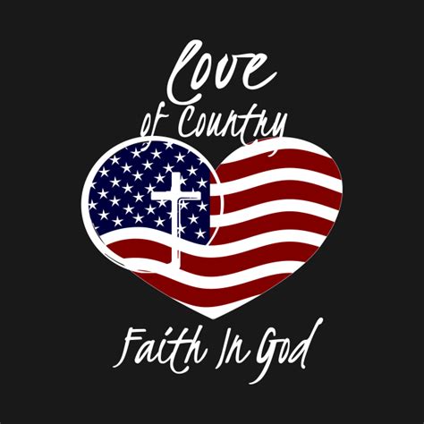 Patriotic Christian Faith In God Heart Cross American Flag Christian