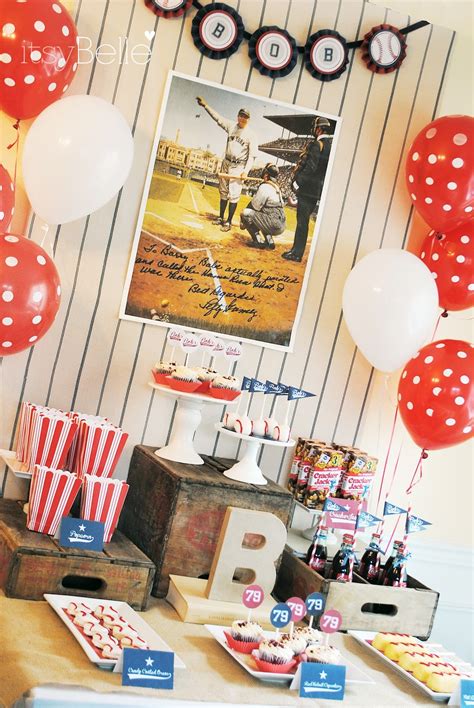 Guest Party Vintage Baseball 79th Birthday Bash