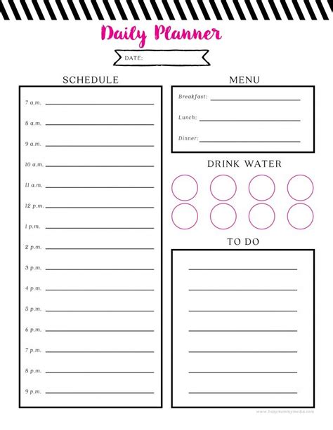 This Free Printable Daily Planner Is A Great Way To Stay On Track